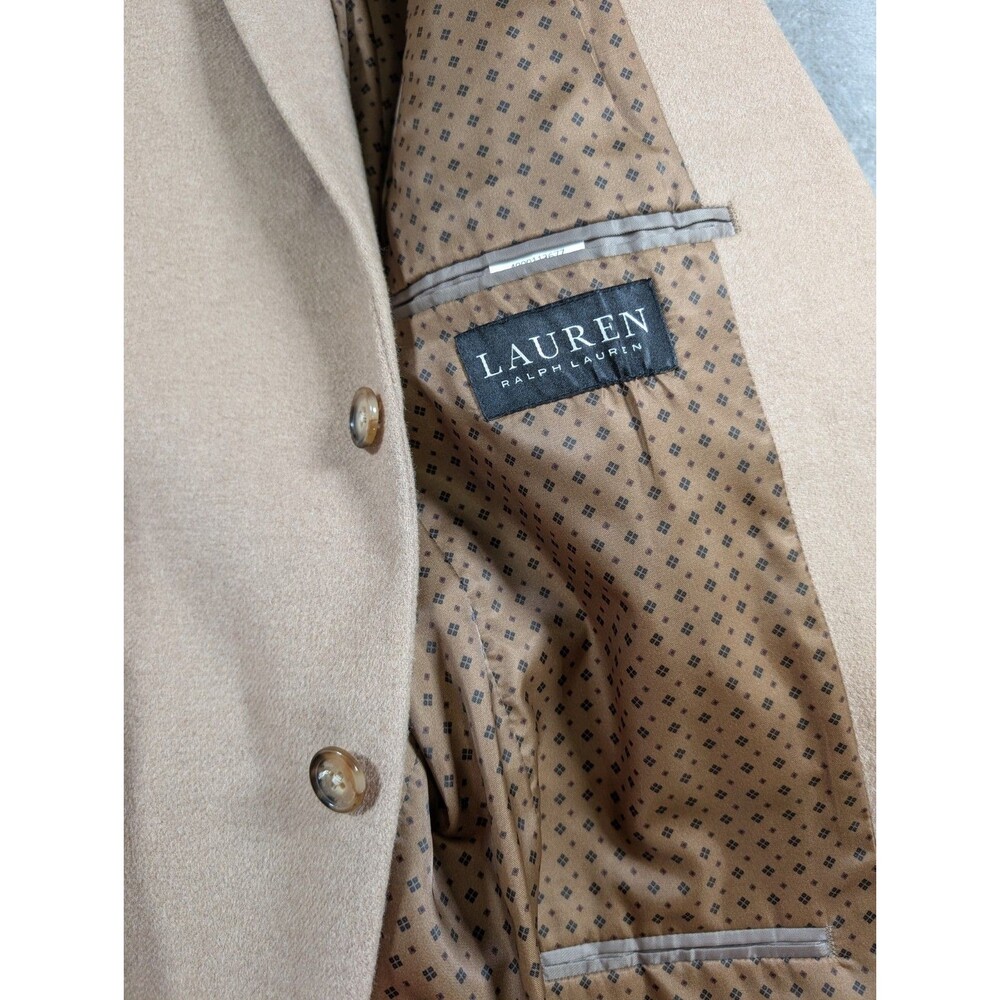 Lauren Ralph Lauren Black Label Blazer 36R Tan Wool Silk Cashmere Coat - Picture 4 of 11